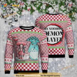 My Neighbor Demon Slayer Totoro Studio Ghibli Funny Ugly Christmas Sweater