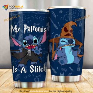My Patronus Is A Stitch Halloween Gift Travel Coffee Tumbler