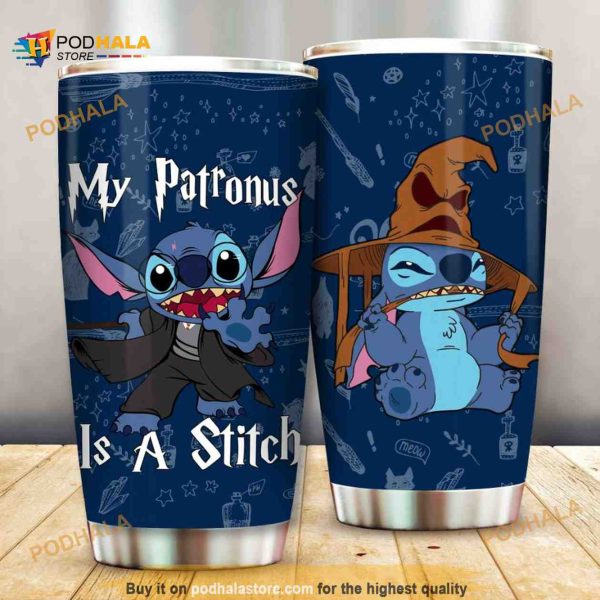 My Patronus Is A Stitch Halloween Gift Travel Coffee Tumbler