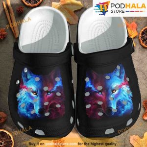 Mystery Wolf Fantasy 3D Funny Crocs