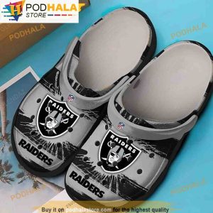 NFL 3D Funny Crocs Las Vegas Raiders Shoes