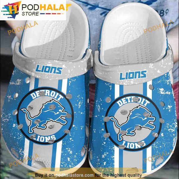 NFL 3D Funny Crocs Shoes Detroit Lions