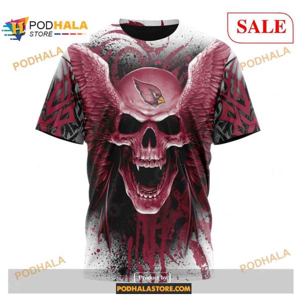 NFL Arizona Cardinals Special Kits With Skull Art Shirt NFL Hoodie 3D