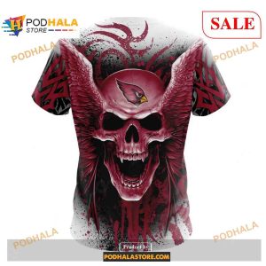 NFL Arizona Cardinals Special Kits With Skull Art Shirt NFL Hoodie 3D 4