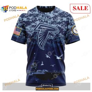 NFL Atlanta Falcons Honor US Navy Veterans Shirt NFL Hoodie 3D 3