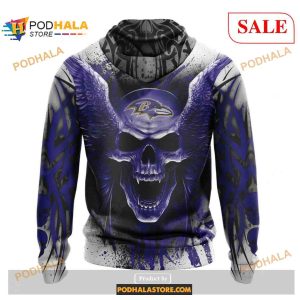 NFL Baltimore Ravens Special Kits With Skull Art Shirt NFL Hoodie 3D 2