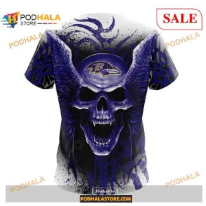 NFL Baltimore Ravens Special Kits With Skull Art Shirt NFL Hoodie 3D 4