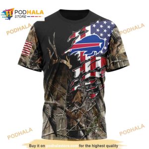 NFL Buffalo Bills Special Camo Realtree Hunting Shirt 3D Hoodie 3