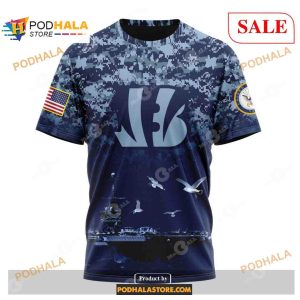 NFL Cincinnati Bengals Honor US Navy Veterans Shirt NFL Hoodie 3D 3