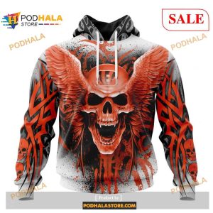 NFL Cincinnati Bengals Special Kits With Skull Art Shirt NFL Hoodie 3D 1