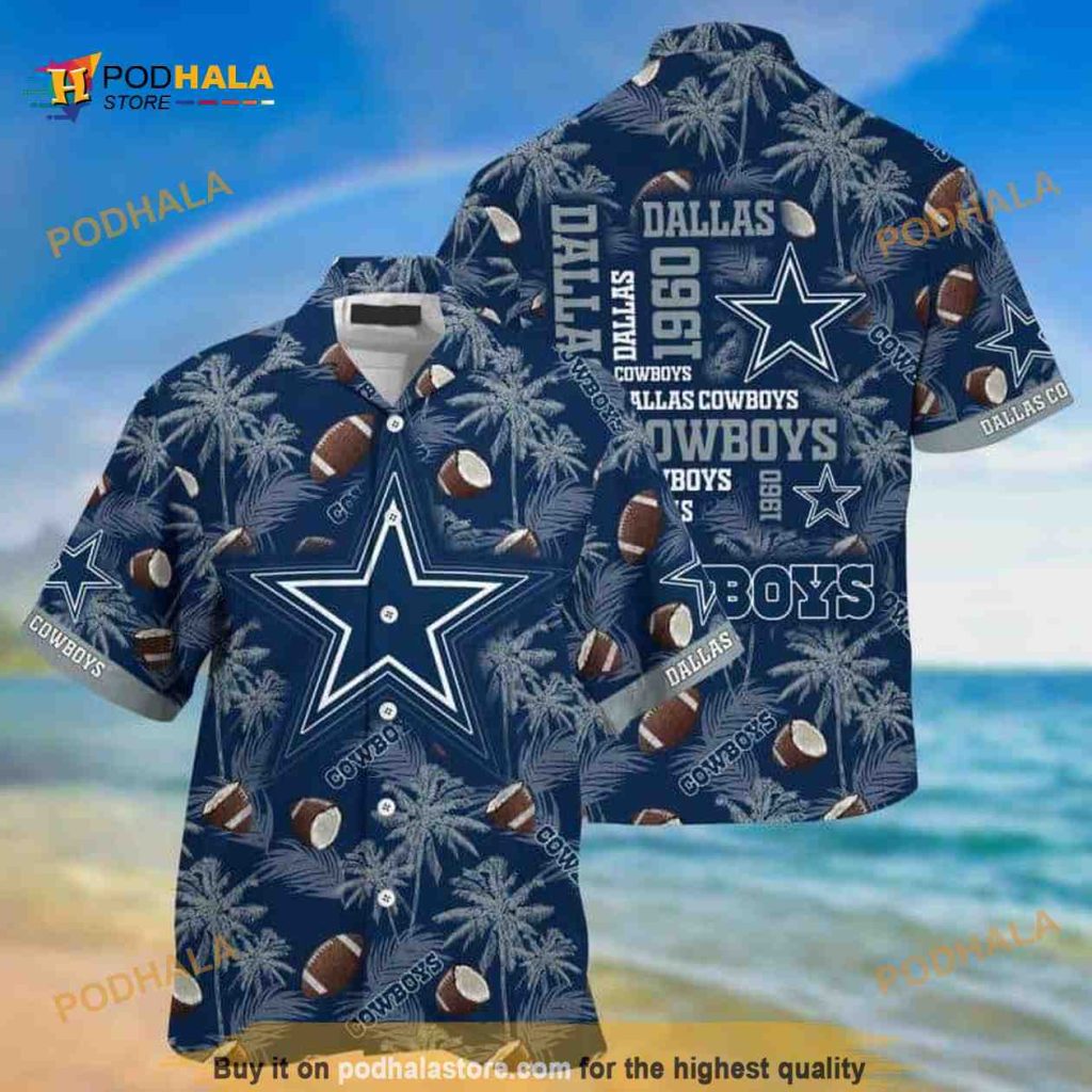 Nfl Dallas Cowboys Coconut Pattern Aloha Beach Gift Hawaiian Shirt For Men  And Women