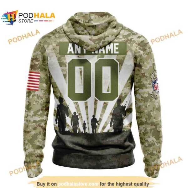 NFL Dallas Cowboys Salute To Service Honor Veterans Shirt 3D Hoodie