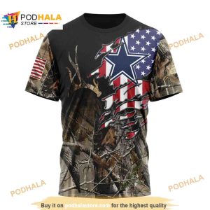 NFL Dallas Cowboys Special Camo Realtree Hunting Shirt 3D Hoodie 3