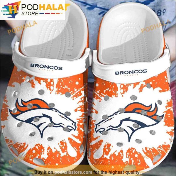 NFL Denver Broncos Football 3D Funny Crocs For Men