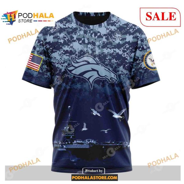 NFL Denver Broncos Honor US Navy Veterans Shirt NFL Hoodie 3D