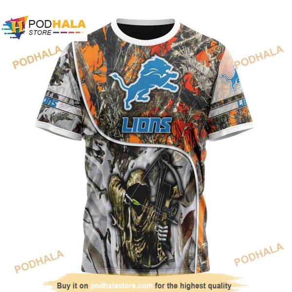 NFL Detroit Lions Special Fall And Winter Bow Hunting Shirt 3D Hoodie