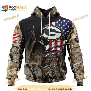 NFL Green Bay Packers Special Camo Realtree Hunting Shirt 3D Hoodie 1