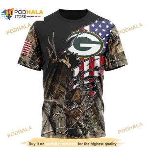 NFL Green Bay Packers Special Camo Realtree Hunting Shirt 3D Hoodie 3