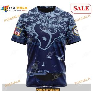 NFL Houston Texans Honor US Navy Veterans Shirt NFL Hoodie 3D 3