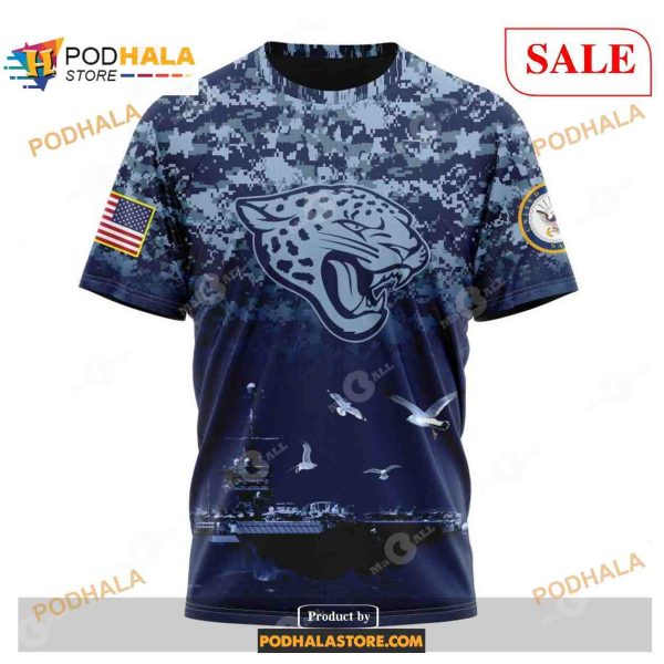 NFL Jacksonville Jaguars Honor US Navy Veterans Shirt NFL Hoodie 3D