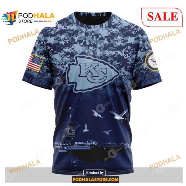 NFL Kansas City Chiefs Honor US Navy Veterans Shirt NFL Hoodie 3D