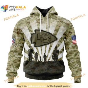 NFL Kansas City Chiefs Salute To Service Honor Veterans Shirt 3D Hoodie 1