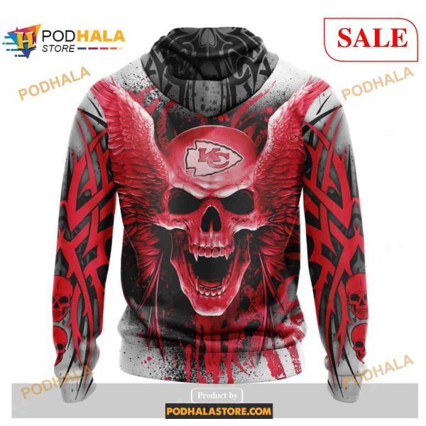 NFL Kansas City Chiefs Special Kits With Skull Art Shirt NFL Hoodie 3D
