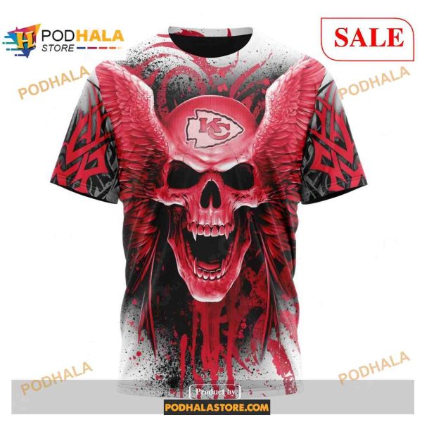 NFL Kansas City Chiefs Special Kits With Skull Art Shirt NFL Hoodie 3D