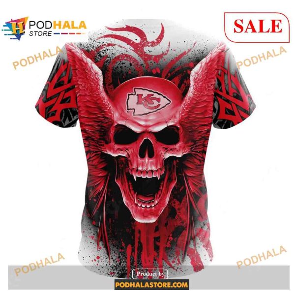 NFL Kansas City Chiefs Special Kits With Skull Art Shirt NFL Hoodie 3D