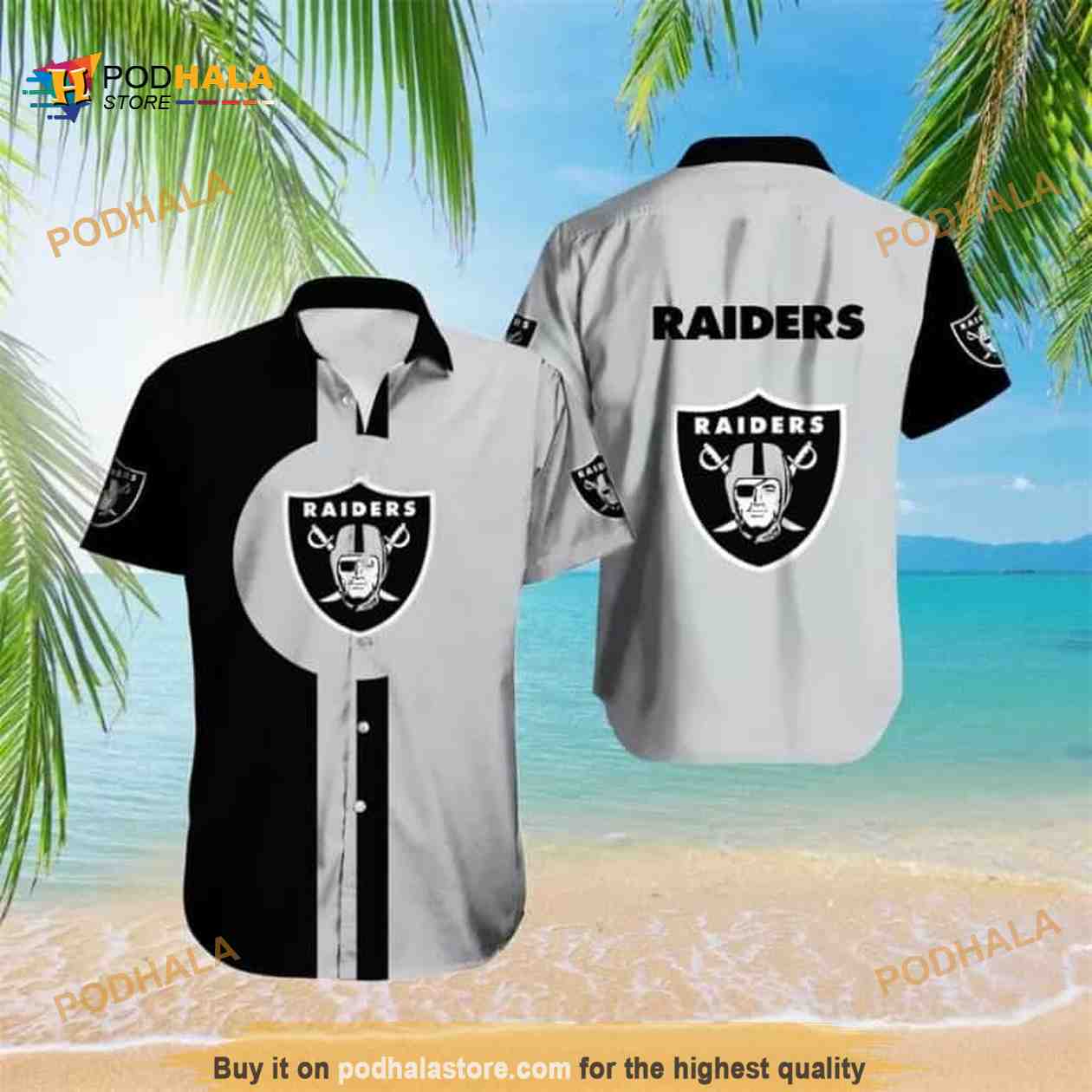 Horror Skull NFL Las Vegas Raiders Hawaiian Shirt For Football Fans