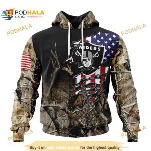NFL Las Vegas Raiders Special Camo Realtree Hunting Shirt 3D Hoodie 1