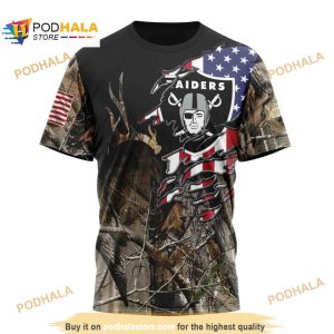 NFL Las Vegas Raiders Special Camo Realtree Hunting Shirt 3D Hoodie 3