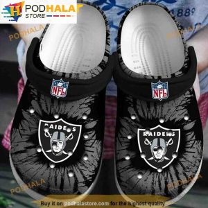 NFL Logo Las Vegas Raiders 3D Funny Crocs