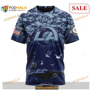 NFL Los Angeles Rams Honor US Navy Veterans Shirt NFL Hoodie 3D 3