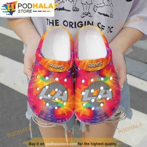 NFL Los Angeles Rams Tie Dye 3D Funny Crocs