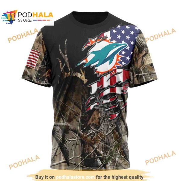 NFL Miami Dolphins Special Camo Realtree Hunting Shirt 3D Hoodie