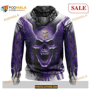 NFL Minnesota Vikings Special Kits With Skull Art Shirt NFL Hoodie 3D 2