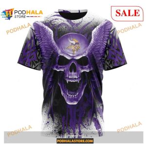 NFL Minnesota Vikings Special Kits With Skull Art Shirt NFL Hoodie 3D 3