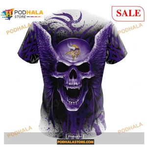 NFL Minnesota Vikings Special Kits With Skull Art Shirt NFL Hoodie 3D 4