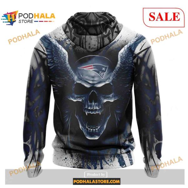 NFL New England Patriots Special Kits With Skull Art Shirt NFL Hoodie 3D