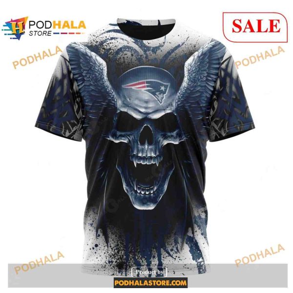 NFL New England Patriots Special Kits With Skull Art Shirt NFL Hoodie 3D