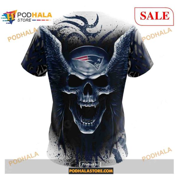 NFL New England Patriots Special Kits With Skull Art Shirt NFL Hoodie 3D