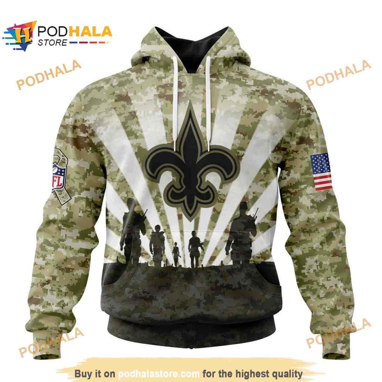 New orleans saints hot sale veterans day hoodie