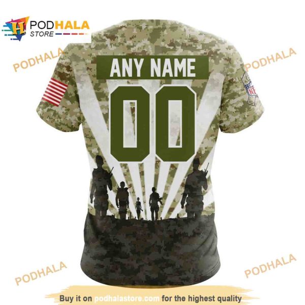NFL New Orleans Saints Salute To Service Honor Veterans Shirt 3D Hoodie