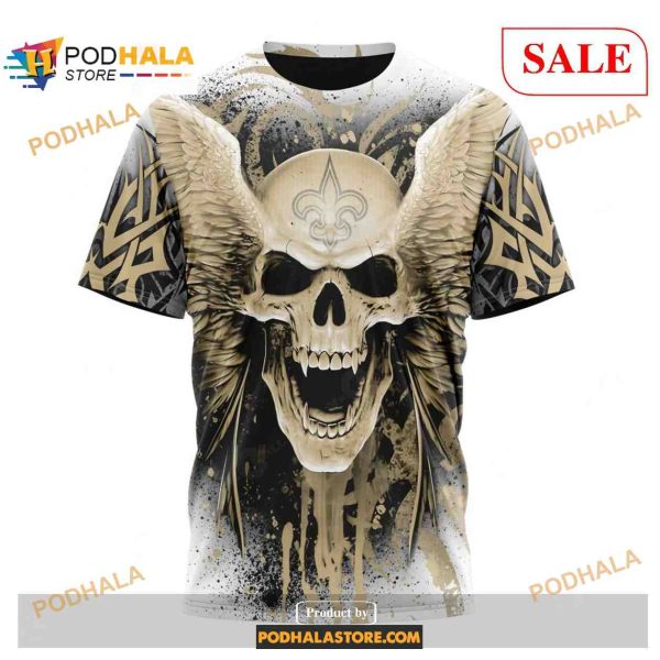 NFL New Orleans Saints Special Kits With Skull Art Shirt NFL Hoodie 3D 08J