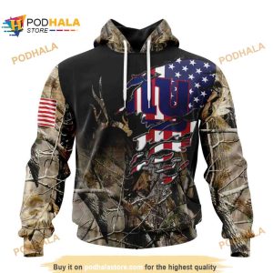 NFL New York Giants Special Camo Realtree Hunting Shirt 3D Hoodie 1