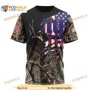 NFL New York Giants Special Camo Realtree Hunting Shirt 3D Hoodie 3