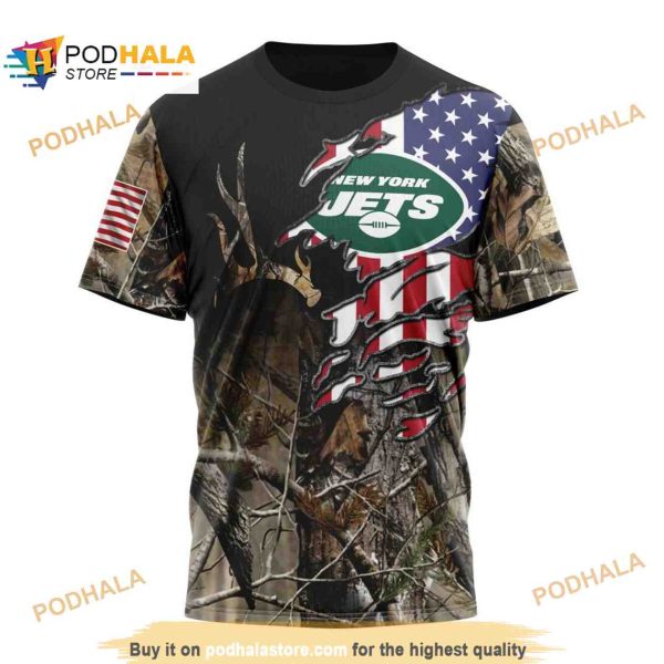 NFL New York Jets Special Camo Realtree Hunting Shirt 3D Hoodie