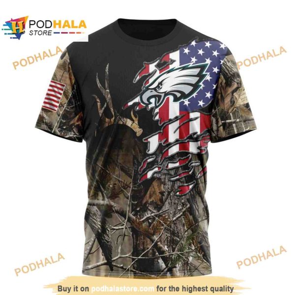 NFL Philadelphia Eagles Special Camo Realtree Hunting Shirt 3D Hoodie