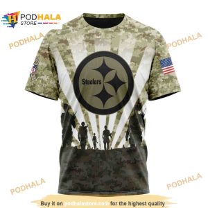 NFL Pittsburgh Steelers Salute To Service Honor Veterans Shirt 3D Hoodie 3